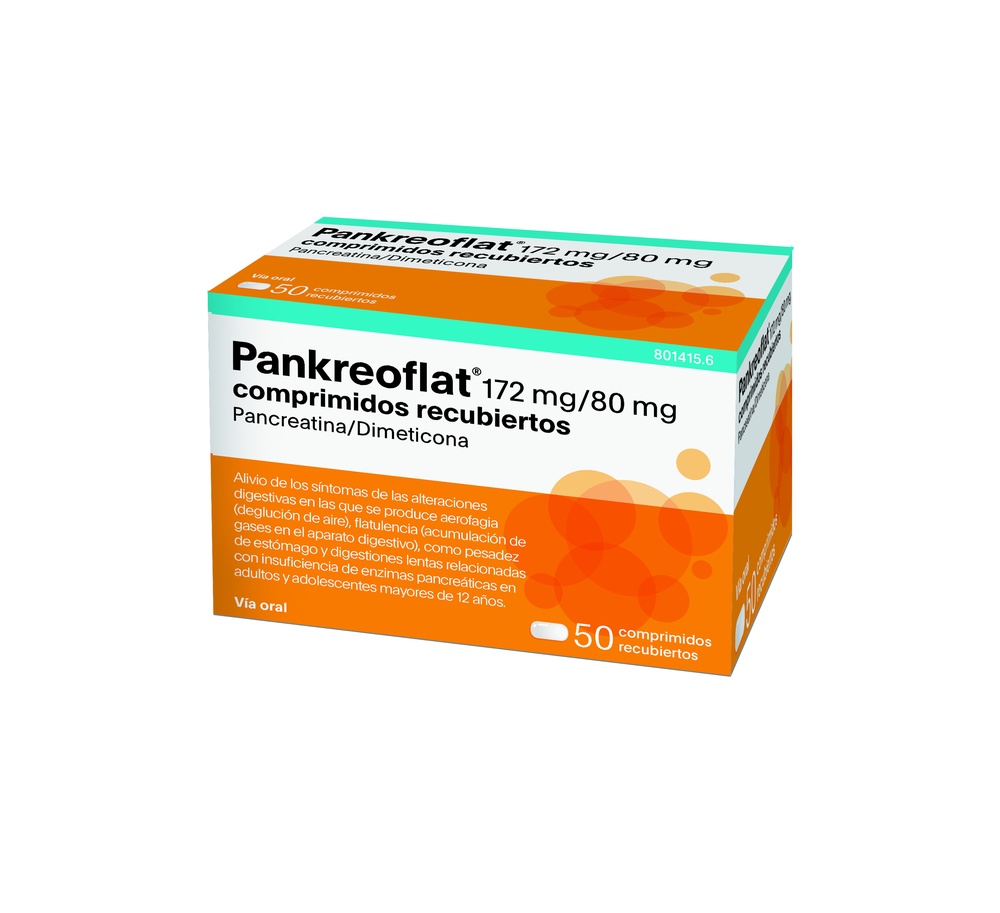 PANKREOFLAT 172 MG/80 MG COMPRIMIDOS REVESTIDOS