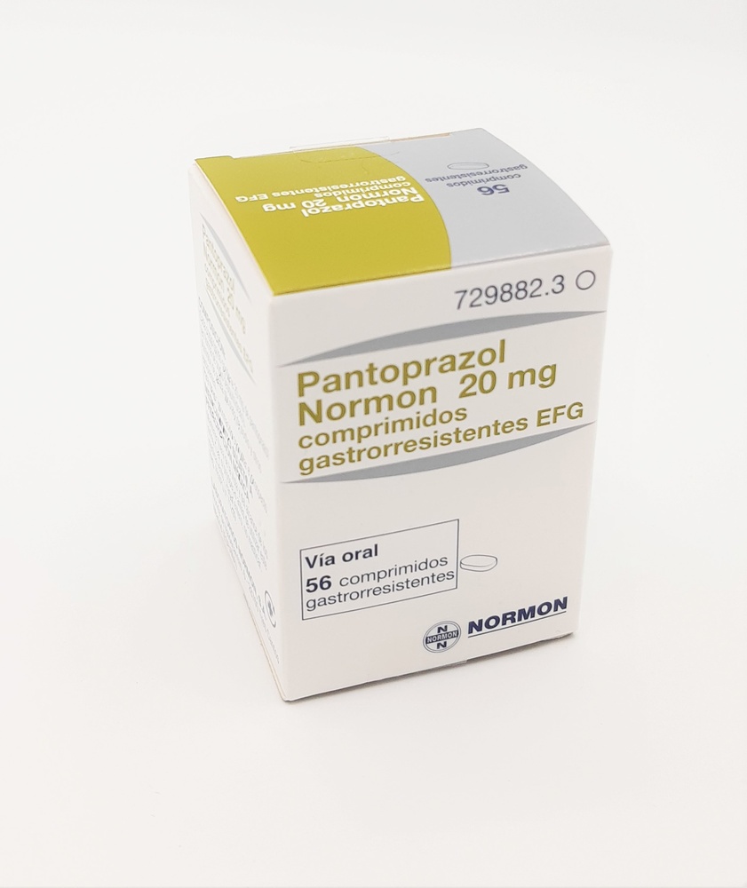 PANTOPRAZOL NORMON 20 mg COMPRIMIDOS GASTRO-RESISTENTES