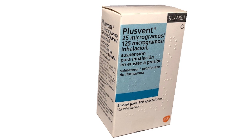 PLUSVENT 25/125 microgramas/inalação, suspensão para inalação sob pressão
