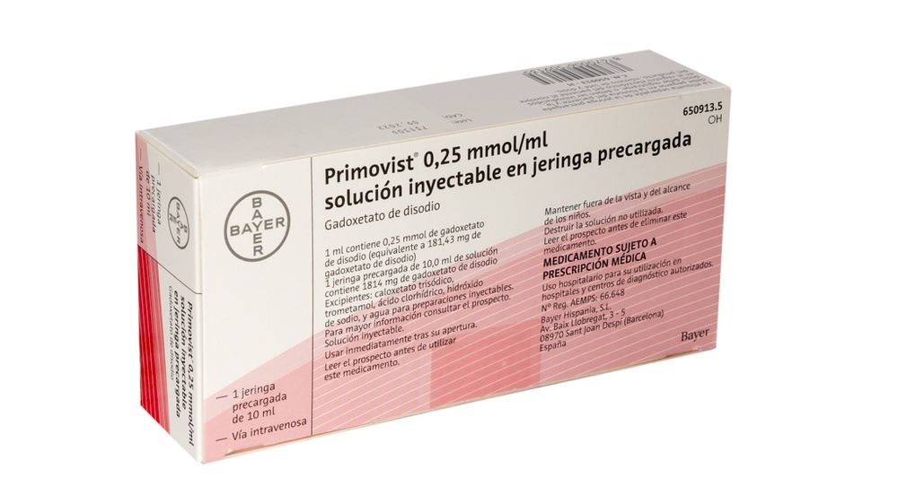 PRIMOVIST 0,25 mmol/ml, SOLUÇÃO INJETÁVEL EM SERINGA PREENCHIDA
