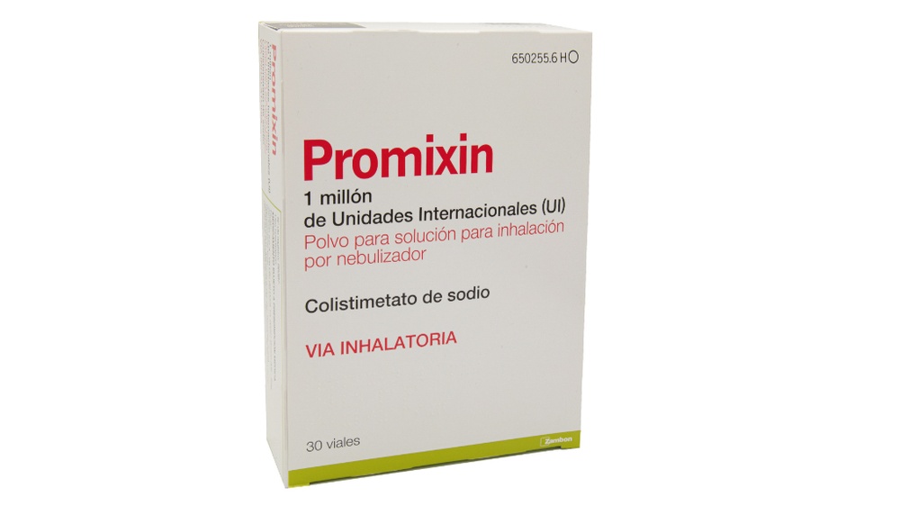 PROMIXIN 1 Milhão de Unidades Internacionais (UI), Pó para Solução para Inalação por Nebulizador