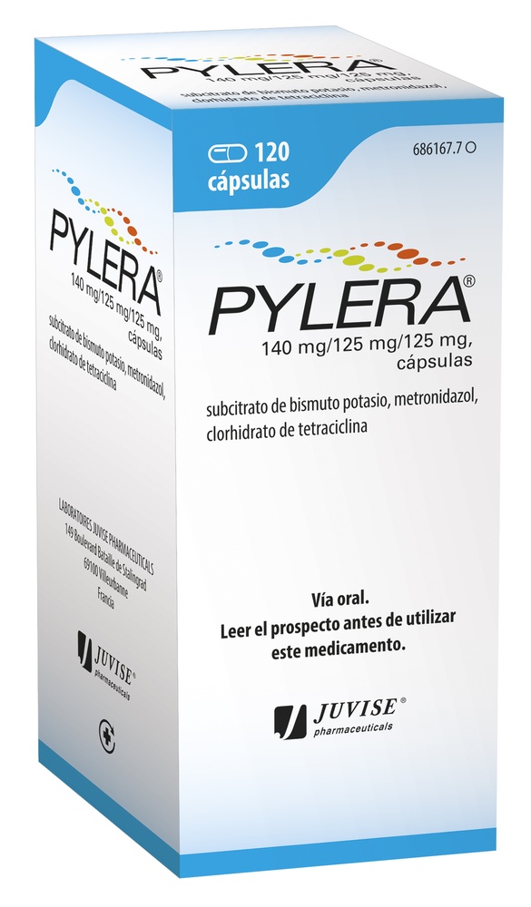 PYLERA 140 mg/125 mg/125 mg CÁPSULAS