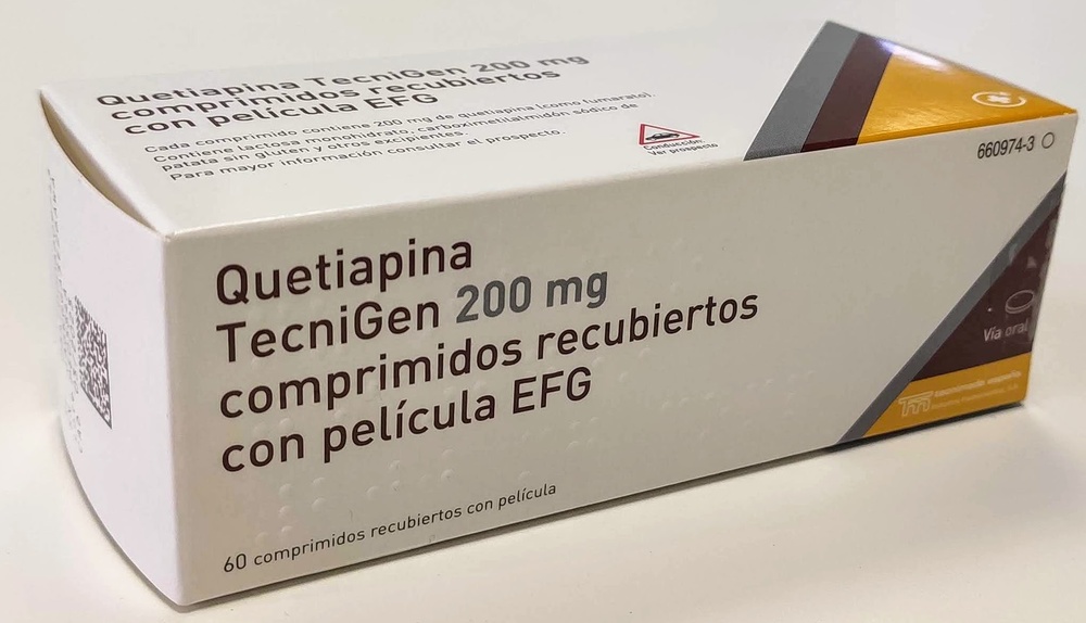 QUETIAPINA TECNIGEN 200 mg COMPRIMIDOS REVESTIDOS POR PELÍCULA