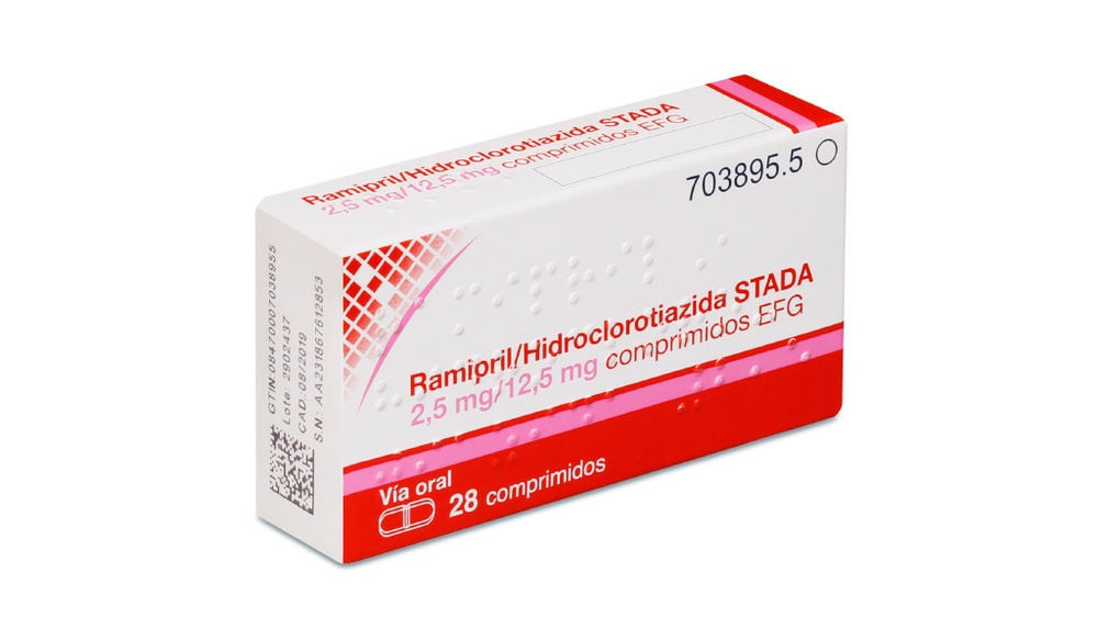 RAMIPRIL/HIDROCLOROTIAZIDA STADA 2,5 mg/12,5 mg COMPRIMIDOS