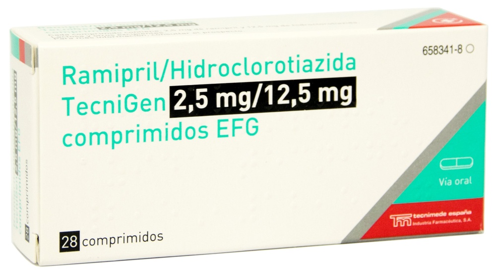 RAMIPRIL/HIDROCLOROTIAZIDA TECNIGEN 2,5/12,5 mg COMPRIMIDOS