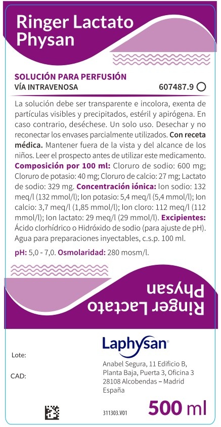 SOLUÇÃO DE RINGER LACTATO PHYSAN PARA PERFUSÃO