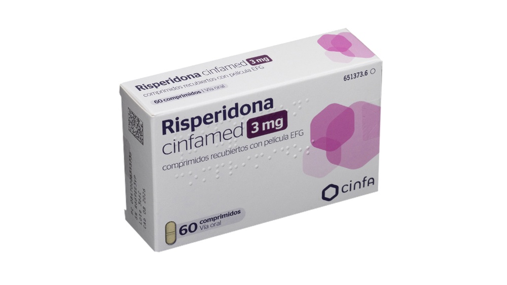 RISPERIDONA CINFAMED 3 mg COMPRIMIDOS REVESTIDOS POR PELÍCULA