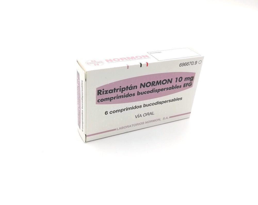 RIZATRIPTAN NORMON 10 mg COMPRIMIDOS ORODISPERSÍVEIS