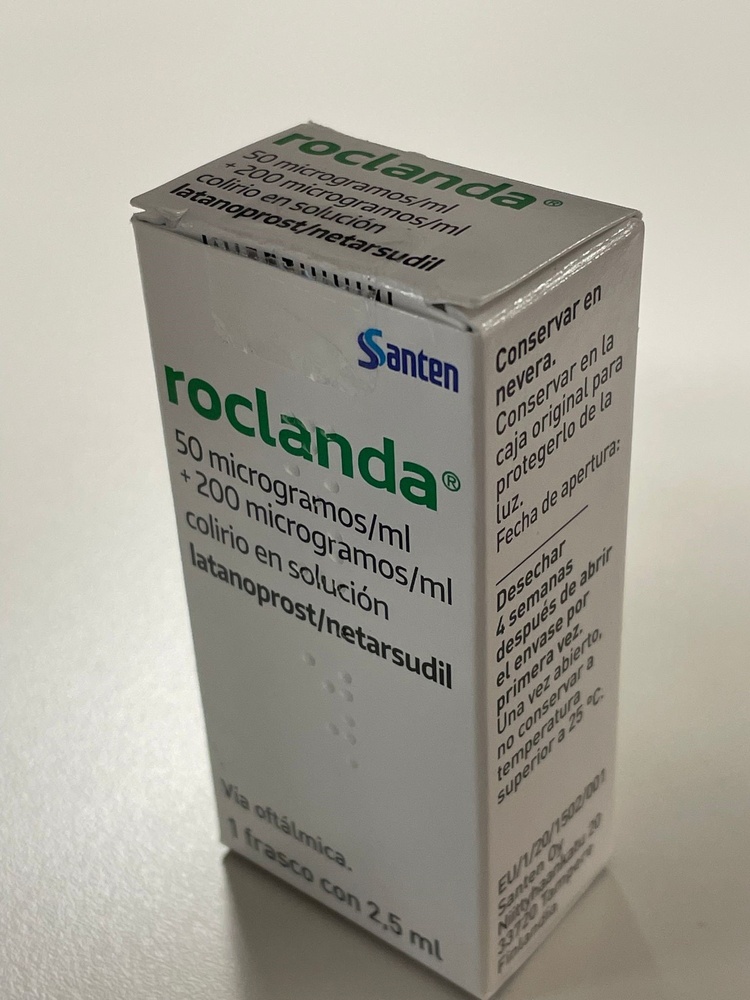 ROCLANDA 50 microgramas/ml + 200 microgramas/ml Colírio, Solução