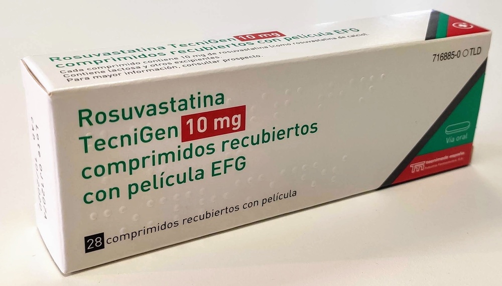 ROSUVASTATINA TECNIGEN 10 mg COMPRIMIDOS REVESTIDOS POR PELÍCULA