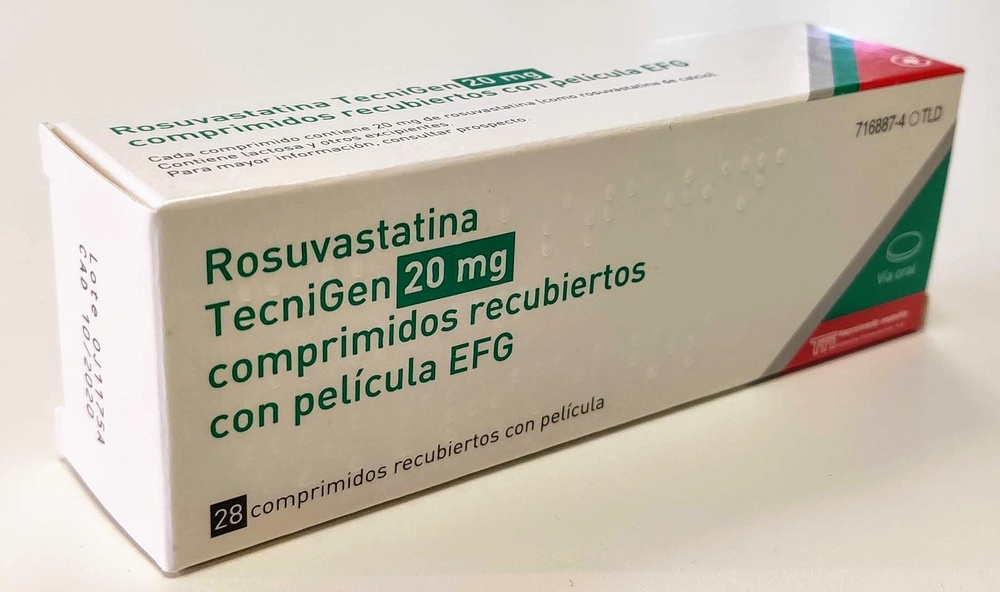ROSUVASTATINA TECNIGEN 20 mg COMPRIMIDOS REVESTIDOS POR PELÍCULA