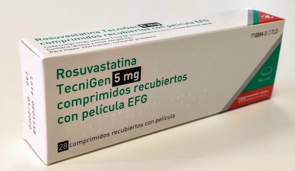 ROSUVASTATINA TECNIGEN 5 mg COMPRIMIDOS REVESTIDOS POR PELÍCULA
