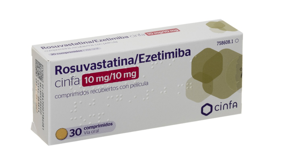 ROSUVASTATINA/EZETIMIBE CINFA 10 mg/10 mg COMPRIMIDOS REVESTIDOS POR PELÍCULA