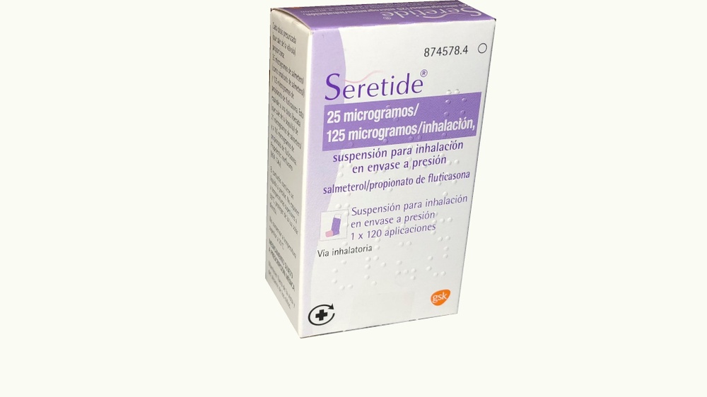 SERETIDE 25 microgramas/125 microgramas INALAÇÃO, SUSPENSÃO PARA INALAÇÃO EM EMBALAGEM COM PRESSÃO