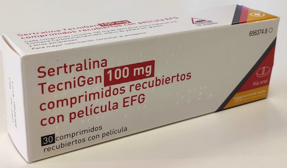 SERTRALINA TECNIGEN 100 mg COMPRIMIDOS REVESTIDOS POR PELÍCULA