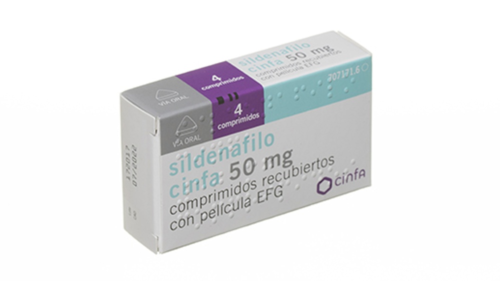 SILDENAFILO CINFA 50 mg COMPRIMIDOS REVESTIDOS POR PELÍCULA