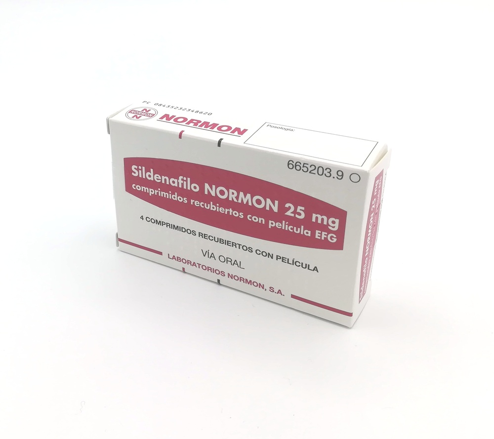 SILDENAFILO NORMON 25 mg COMPRIMIDOS REVESTIDOS POR PELÍCULA