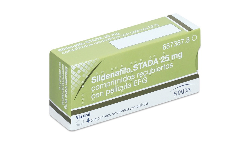 SILDENAFILO STADA 25 mg COMPRIMIDOS REVESTIDOS POR PELÍCULA