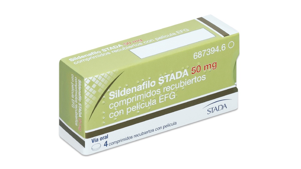 SILDENAFILO STADA 50 mg COMPRIMIDOS REVESTIDOS POR PELÍCULA