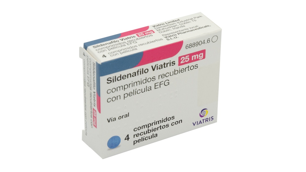 SILDENAFILO VIATRIS 25 mg COMPRIMIDOS REVESTIDOS POR PELÍCULA