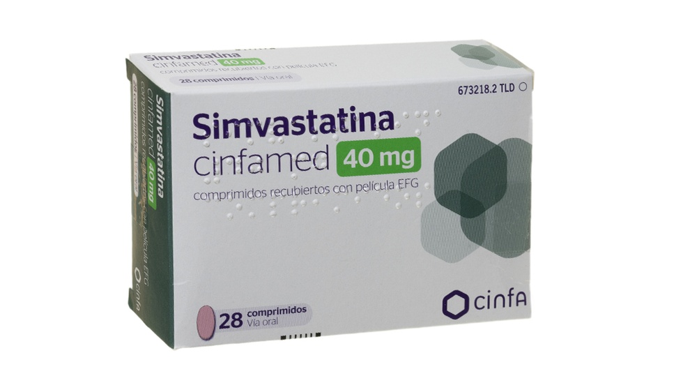 SIMVASTATINA CINFAMED 40 mg COMPRIMIDOS REVESTIDOS POR PELÍCULA