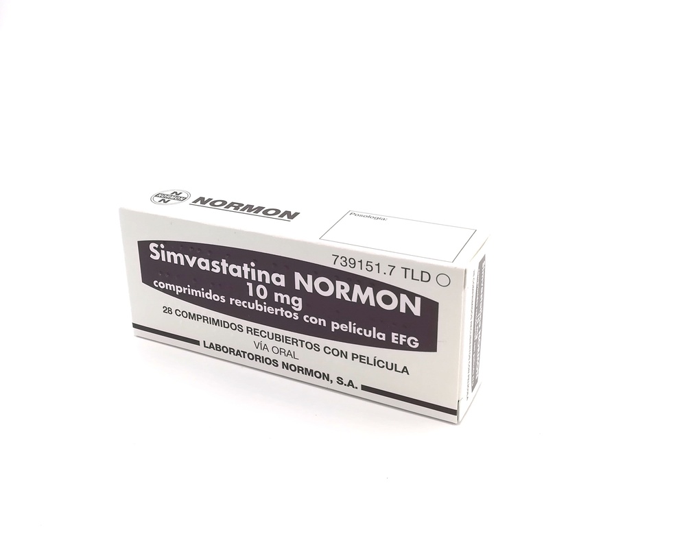 SIMVASTATINA NORMON 10 mg COMPRIMIDOS REVESTIDOS POR PELÍCULA