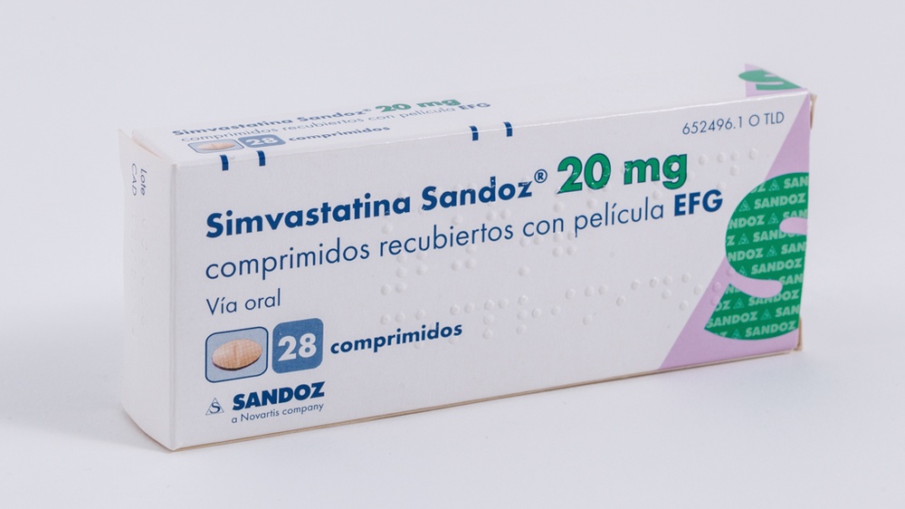 SIMVASTATINA SANDOZ 20 mg COMPRIMIDOS REVESTIDOS POR PELÍCULA