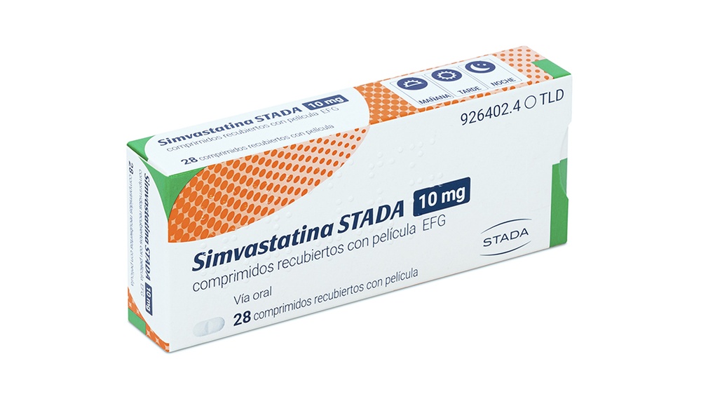SIMVASTATINA STADA 10 mg COMPRIMIDOS REVESTIDOS POR PELÍCULA