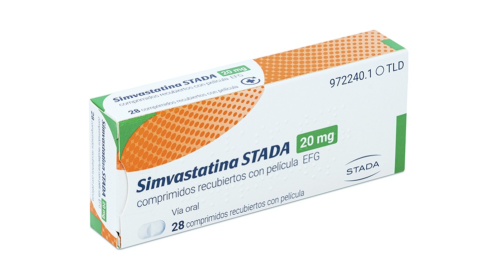 SIMVASTATINA STADA 20 mg COMPRIMIDOS REVESTIDOS POR PELÍCULA