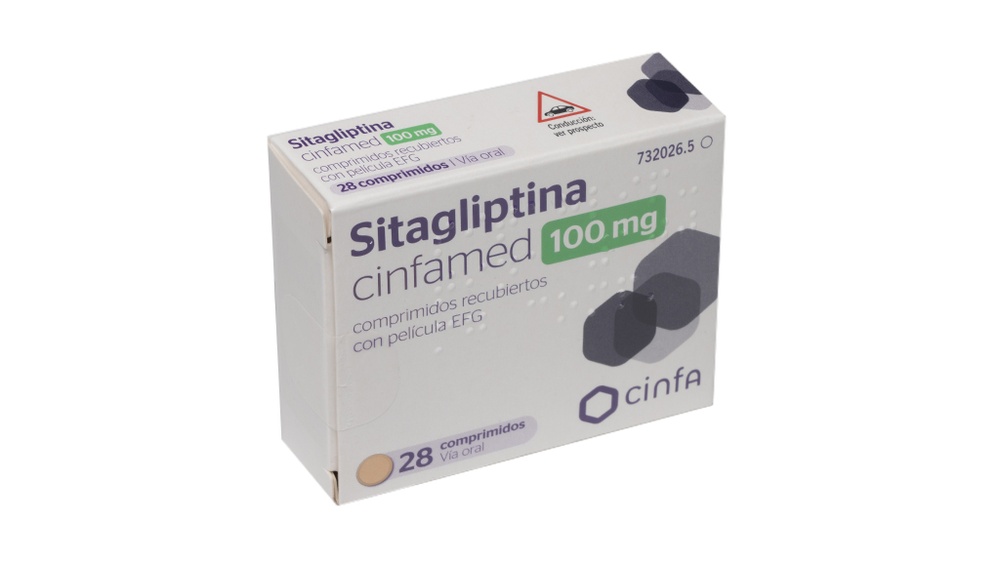 SITAGLIPTINA CINFAMED 100 mg COMPRIMIDOS REVESTIDOS POR PELÍCULA