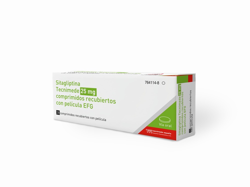 SITAGLIPTINA TECNIMEDE 25 mg COMPRIMIDOS REVESTIDOS POR PELÍCULA