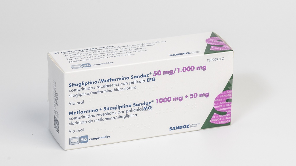 SITAGLIPTINA/METFORMINA SANDOZ 50 mg/1000 mg COMPRIMIDOS REVESTIDOS POR PELÍCULA