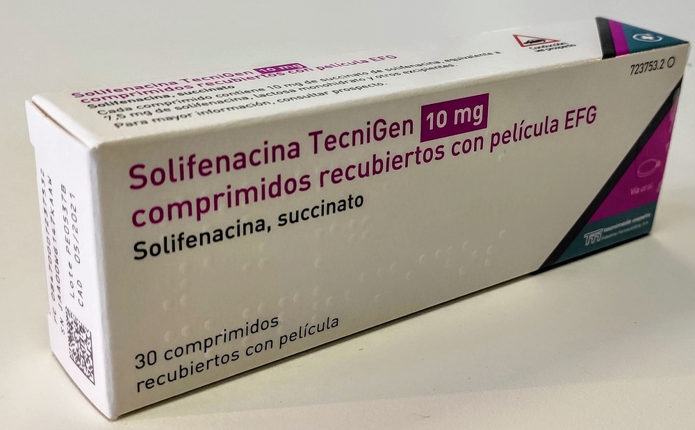 SOLIFENACINA TECNIGEN 10 mg COMPRIMIDOS REVESTIDOS POR PELÍCULA