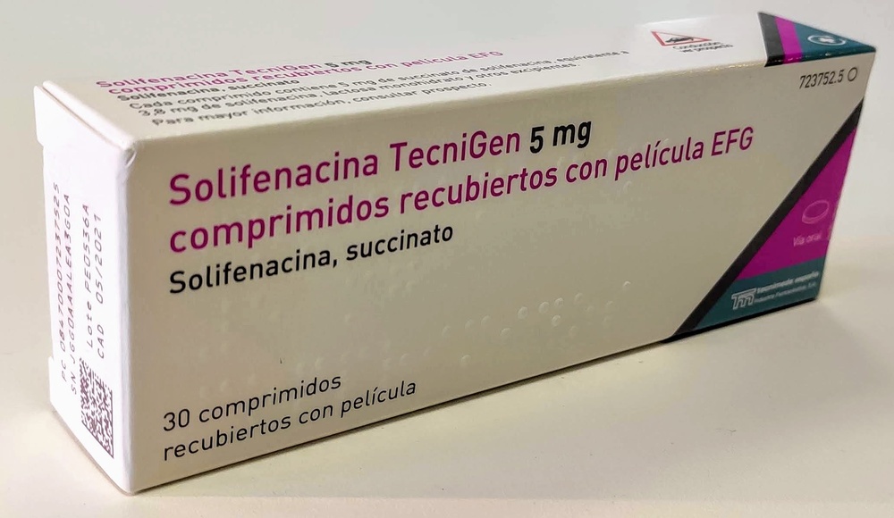 SOLIFENACINA TECNIGEN 5 mg COMPRIMIDOS REVESTIDOS POR PELÍCULA