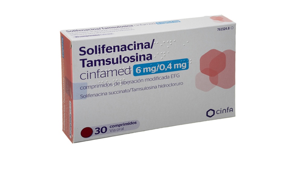 SOLIFENACINA/TAMSULOSINA CINFAMED 6 mg/0,4 mg COMPRIMIDOS DE LIBERTAÇÃO MODIFICADA