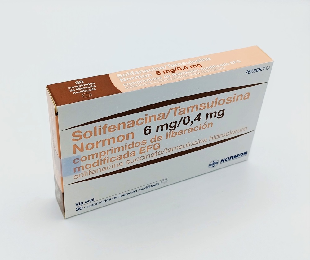 SOLIFENACINA/TAMSULOSINA NORMON 6 mg/0,4 mg COMPRIMIDOS DE LIBERTAÇÃO MODIFICADA