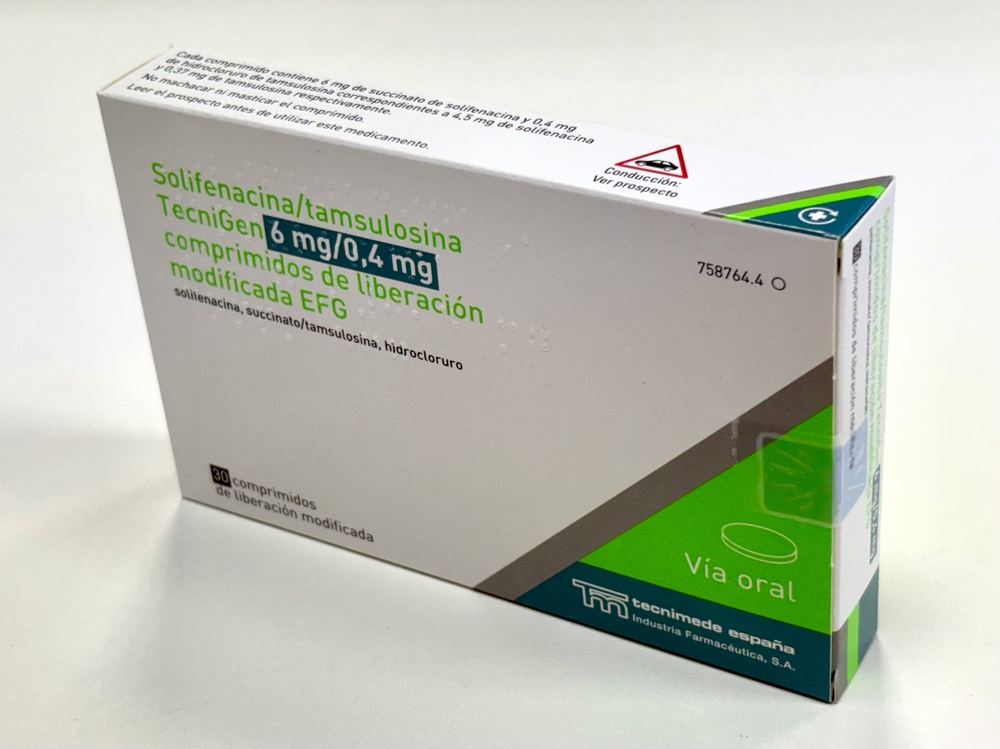 SOLIFENACINA/TAMSULOSINA TECNIGEN 6 mg/0,4 mg COMPRIMIDOS DE LIBERTAÇÃO MODIFICADA
