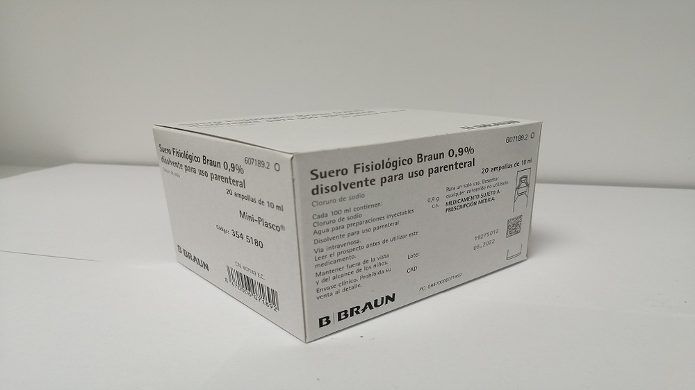 SORO FISIOLÓGICO BRAUN 0,9% SOLVENTE PARA USO PARENTERAL