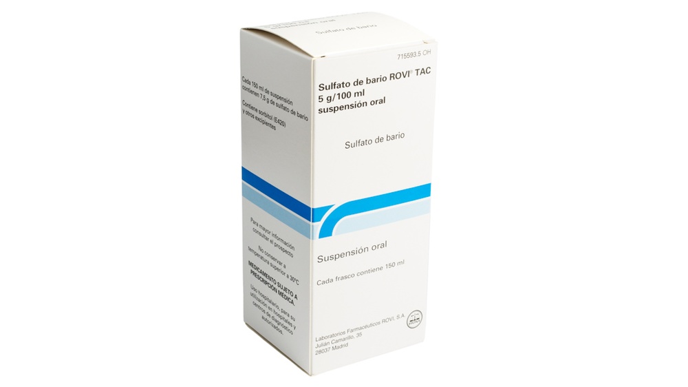 SULFATO DE BÁRIO ROVI TAC 5 G/100 ML SUSPENSÃO ORAL
