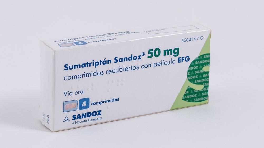 SUMATRIPTAN SANDOZ 50 mg COMPRIMIDOS REVESTIDOS POR PELÍCULA