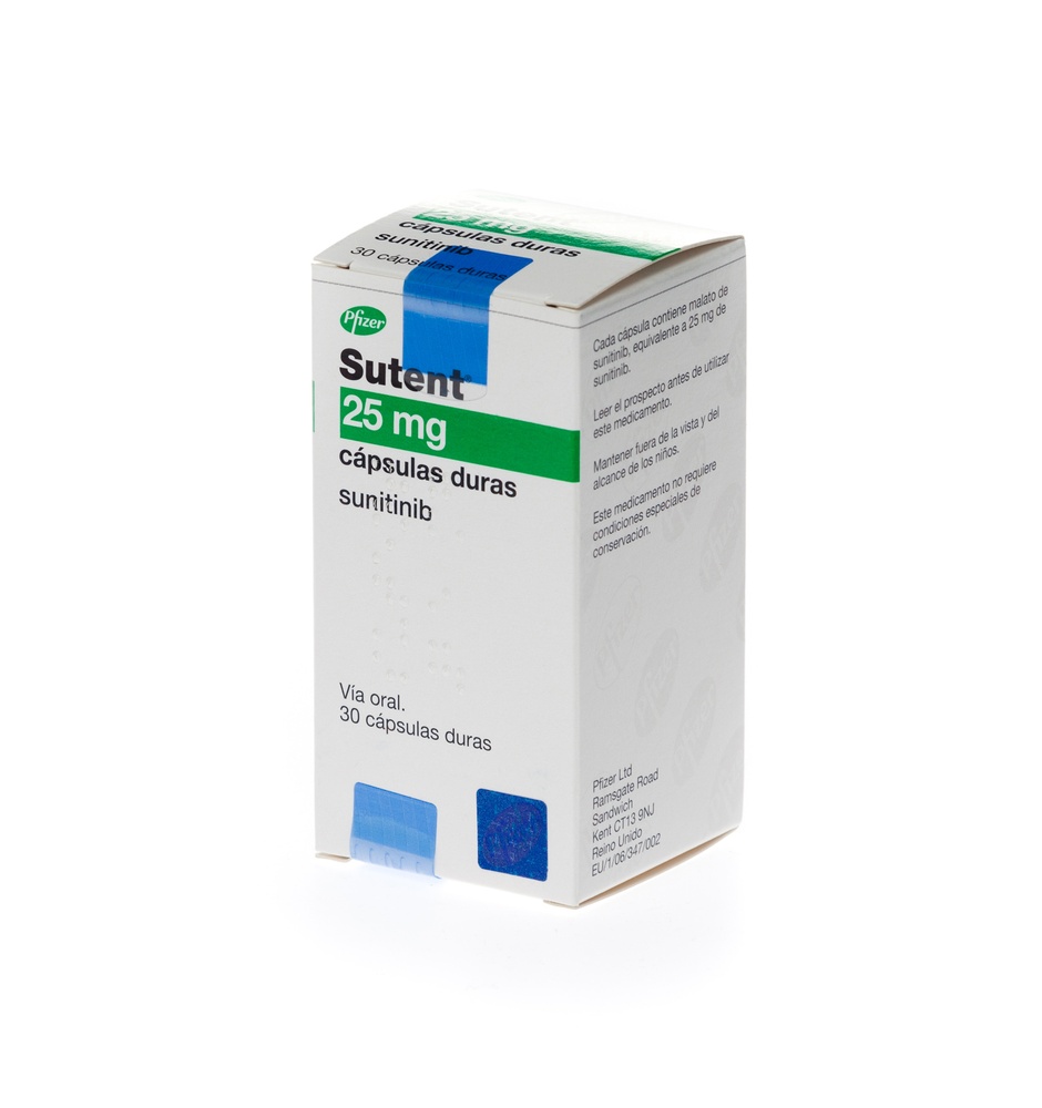 SUTENT 25 mg CÁPSULAS DURAS