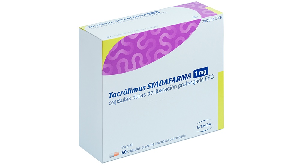 TACROLIMUS STADAFARMA 1 mg CÁPSULAS DURAS DE LIBERTAÇÃO PROLONGADA