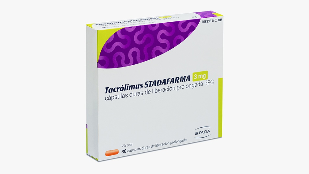 TACROLIMUS STADAFARMA 3 mg CÁPSULAS DURAS DE LIBERTAÇÃO PROLONGADA