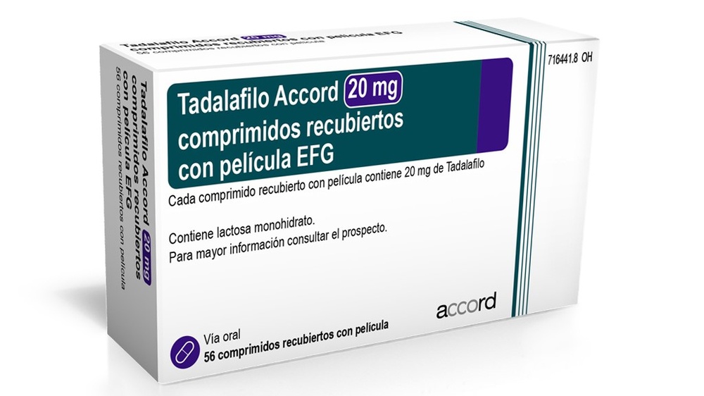 TADALAFILO ACCORD 20 mg COMPRIMIDOS REVESTIDOS POR PELÍCULA
