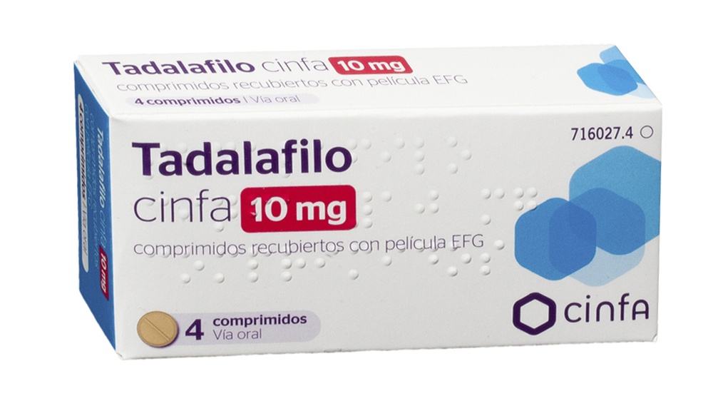 TADALAFILO CINFA 10 mg COMPRIMIDOS REVESTIDOS POR PELÍCULA