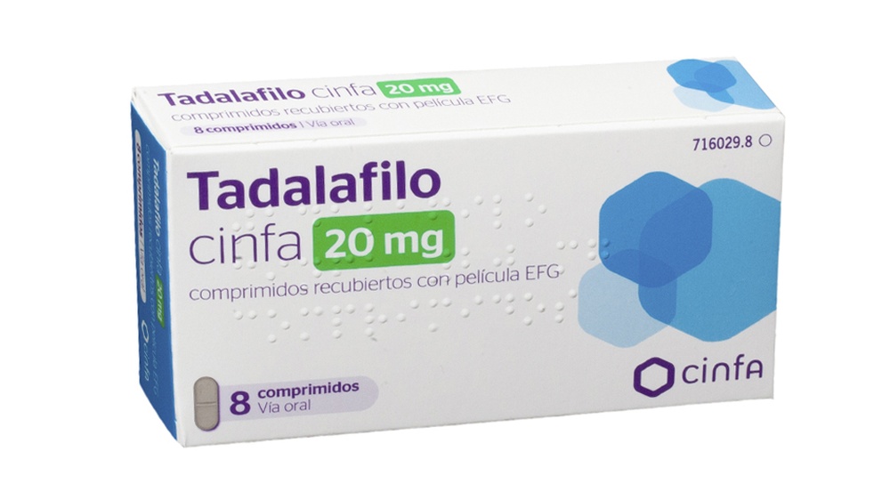 TADALAFILO CINFA 20 mg COMPRIMIDOS REVESTIDOS POR PELÍCULA