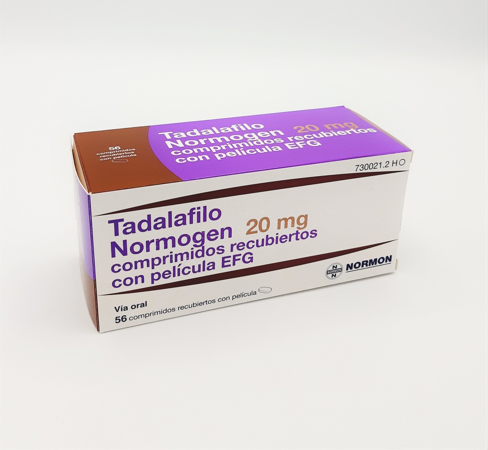 TADALAFILO NORMOGEN 20 mg COMPRIMIDOS REVESTIDOS POR PELÍCULA