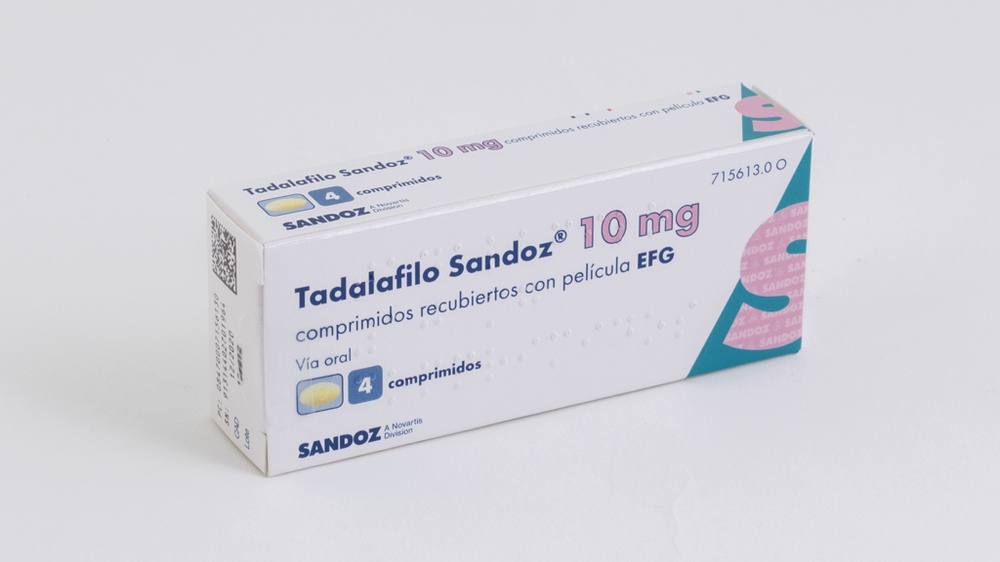TADALAFILO SANDOZ 10 mg COMPRIMIDOS REVESTIDOS POR PELÍCULA