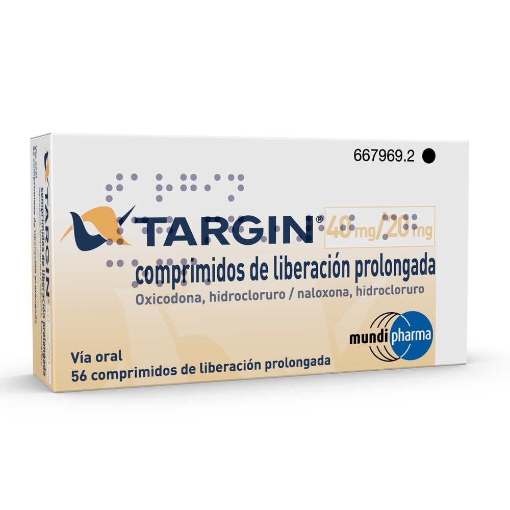 TARGIN 40 mg/20 mg COMPRIMIDOS DE LIBERTAÇÃO PROLONGADA