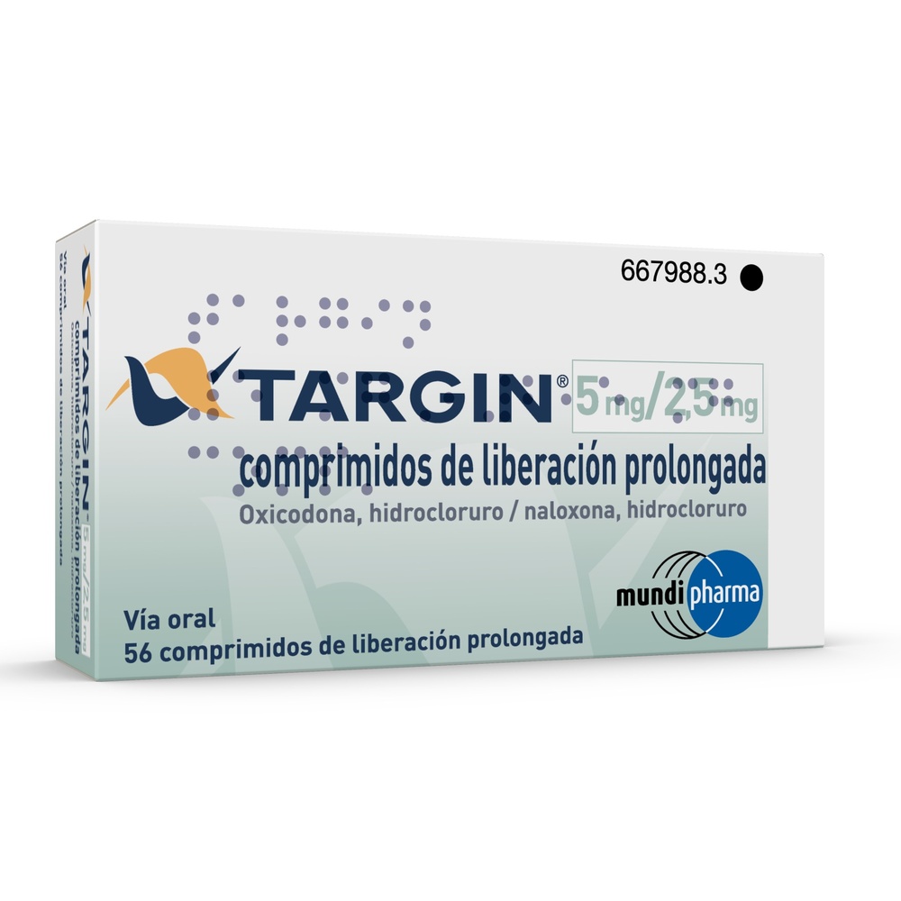 TARGIN 5 mg/2,5 mg COMPRIMIDOS DE LIBERTAÇÃO PROLONGADA